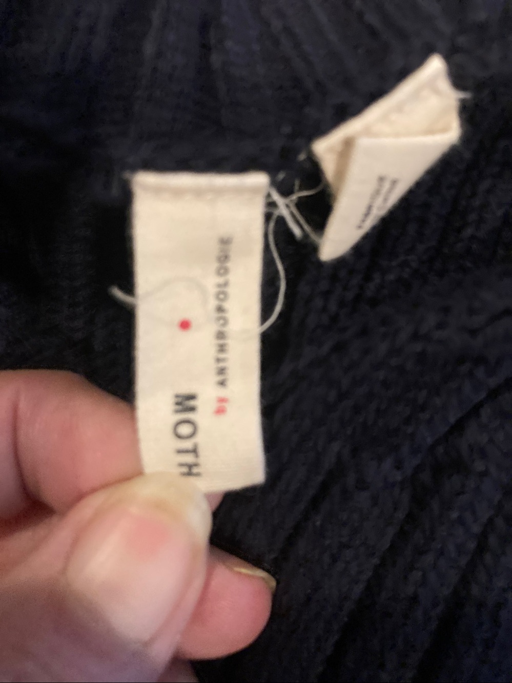 Anthropologie size medium 98% cotton cami blue belted sweater top EUC - Picture 4 of 8